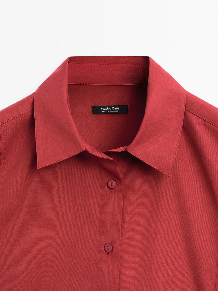 Chemisier manches longues 100 % coton