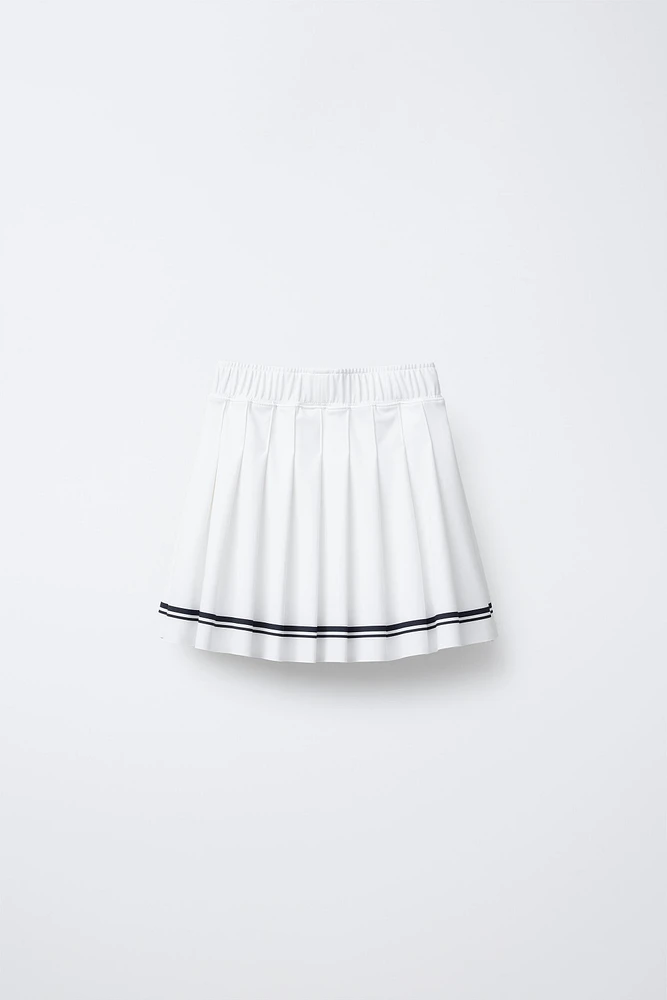 JUPE-SHORT À PLIS PLATS