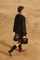 LIMITED EDITION SUEDE STUDDED MINI CITY BAG