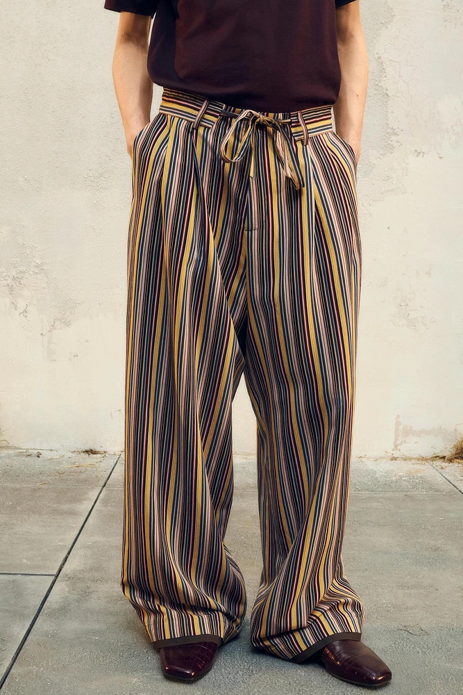 WIDE FIT STRIPED PANTS LIMITED EDITION
