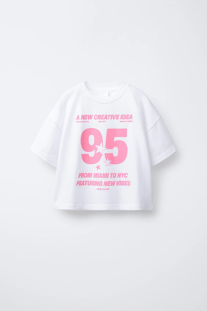 T-SHIRT À INSCRIPTION IMPRIMÉE