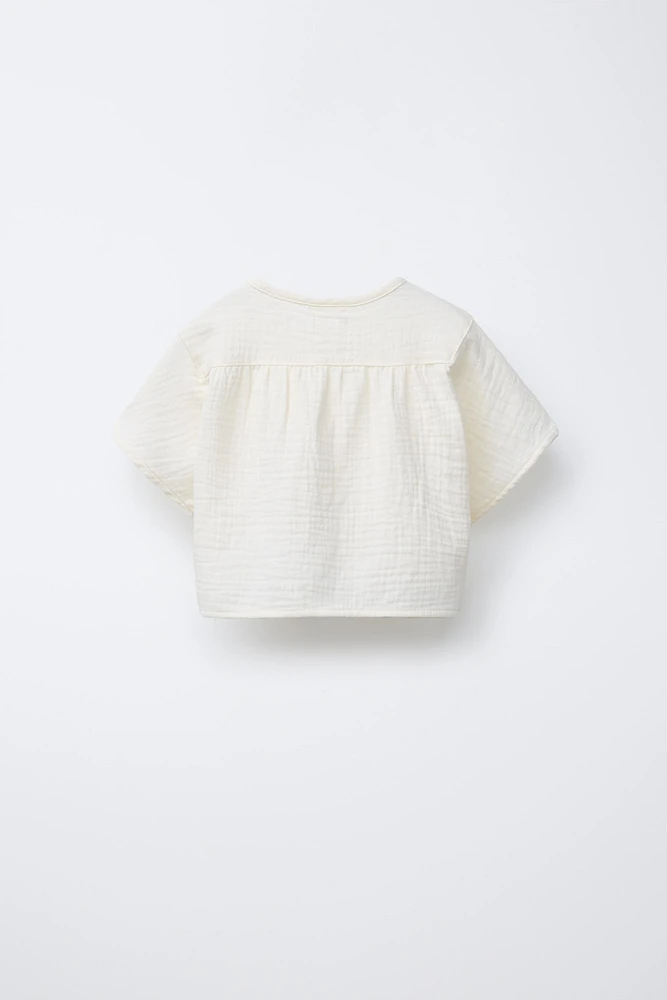 TEXTURED HEART POCKET SHIRT