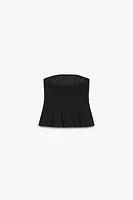 PEPLUM BANDEAU TOP
