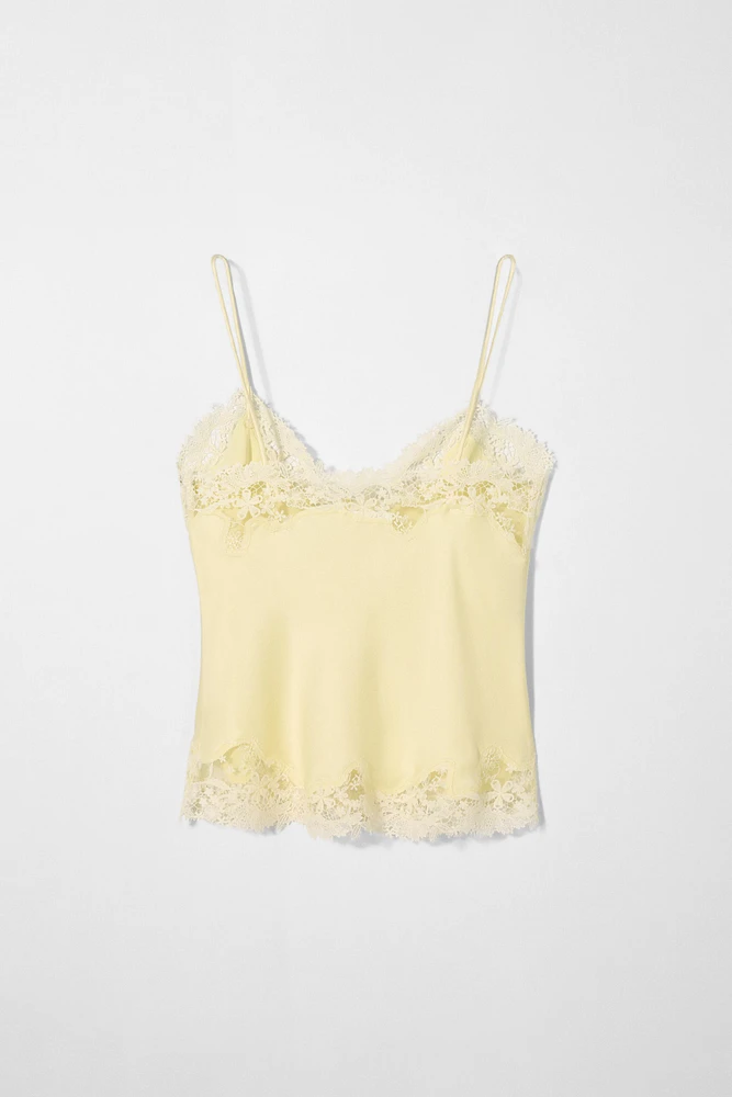 HAUT STYLE LINGERIE EN SOIE KATE MOSS X ZARA