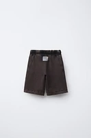 WORN EFFECT PLUSH SHORTS