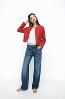 GOLDEN BUTTON STRUCTURED BLAZER