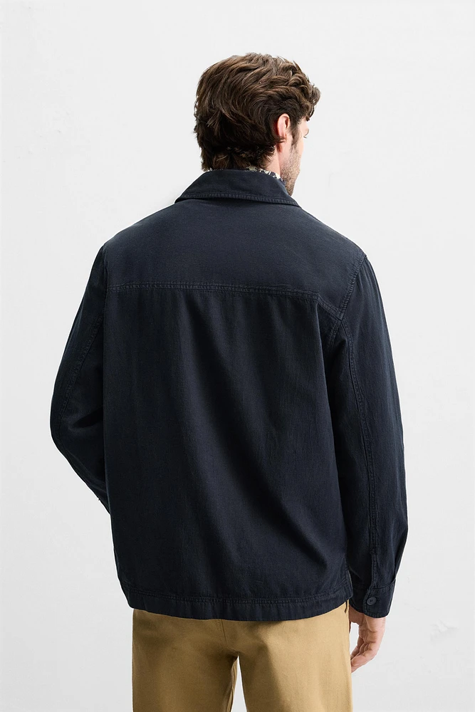 COTTON - LINEN OVERSHIRT