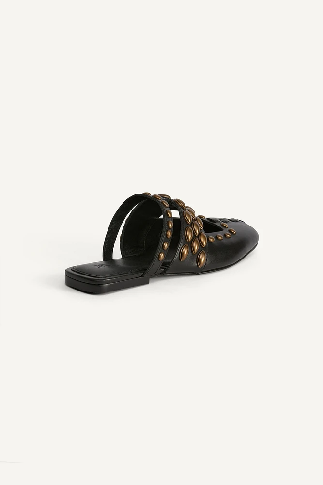LIMITED EDITION LEATHER STUDDED MULES