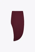 ASYMMETRIC CREPE SKIRT