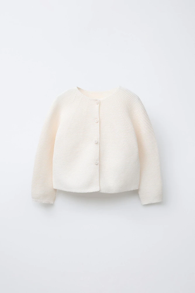 GILET EN MAILLE POINT MOUSSE