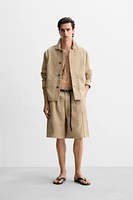 SUEDE CARGO SHORTS