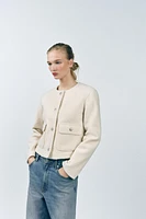 VESTE BOUCLÉ À BOUTONS