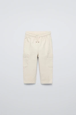 SERGED DRAWSTRING STRAIGHT PANTS