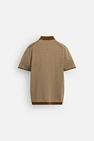 POLO EN MAILLE À RAYURES