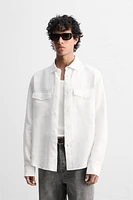 100% LINEN OVERSHIRT