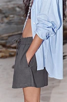 LINEN BOXER SHORTS