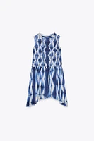 PRINTED ELASTIC DRESS X FANGLU LIN