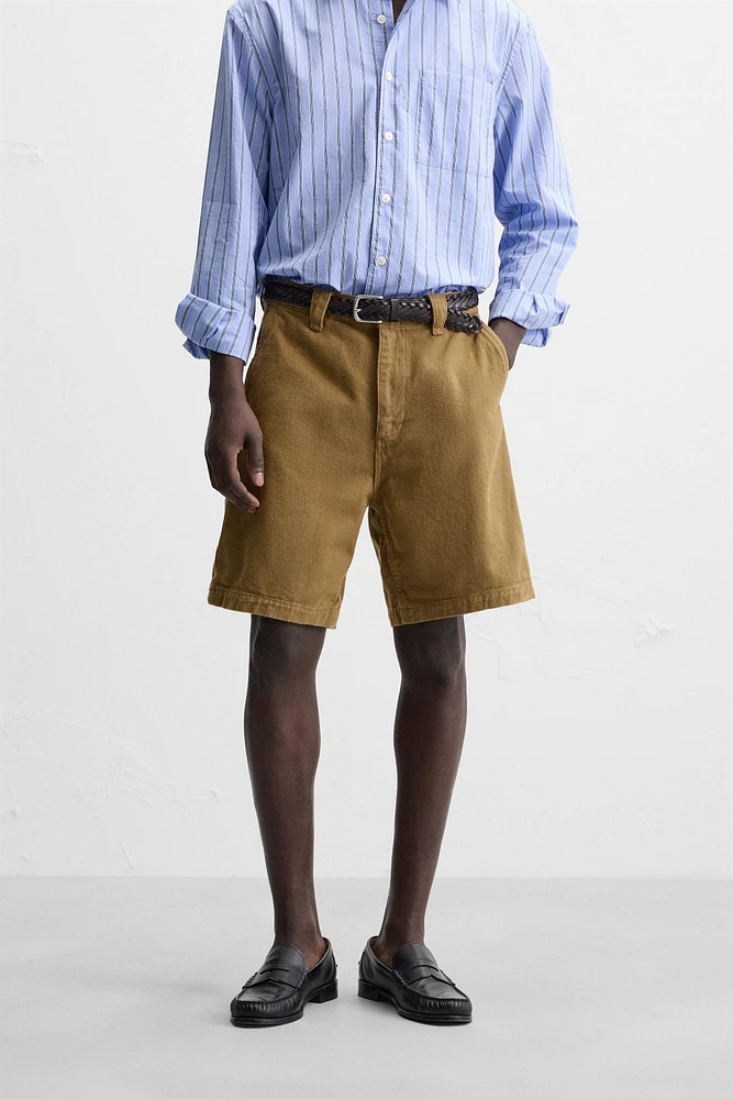 BERMUDA REGULAR FIT TEXTURÉ