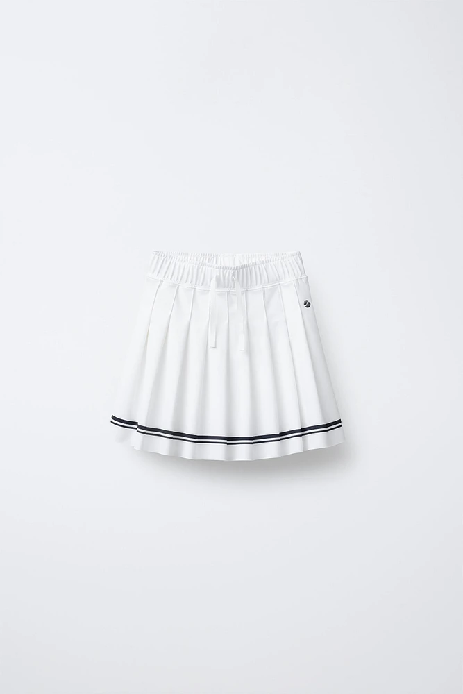 JUPE-SHORT À PLIS PLATS