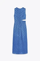JACQUARD MIDI DRESS