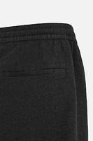 CHECKERED TEXTURED SHORTS