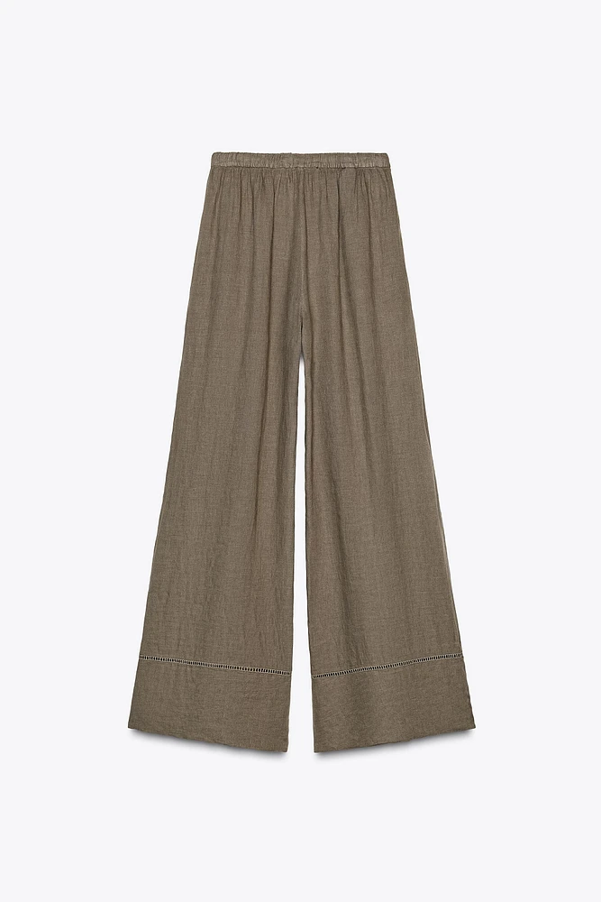 PANTALON LARGE 100 % LIN COLLECTION ZW