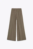 PANTALON LARGE 100 % LIN COLLECTION ZW