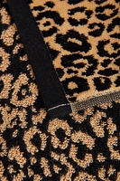 PACK OF LEOPARD PRINT VELOUR HAND TOWELS (PACK OF 3)