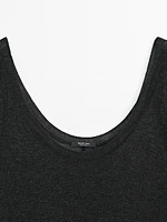 Strappy fine knit top