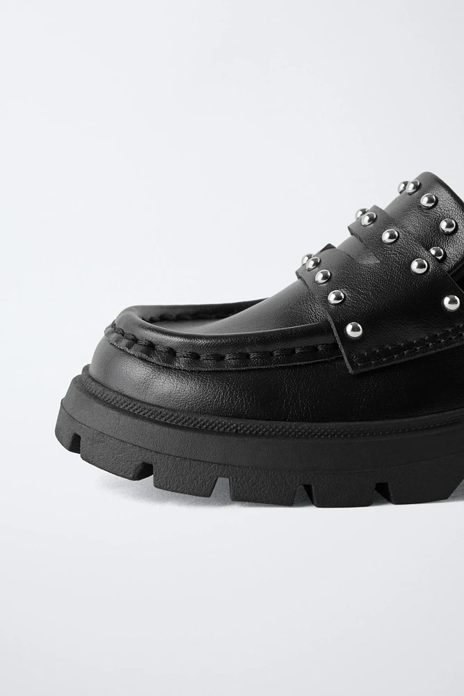 STUDDED LOAFERS