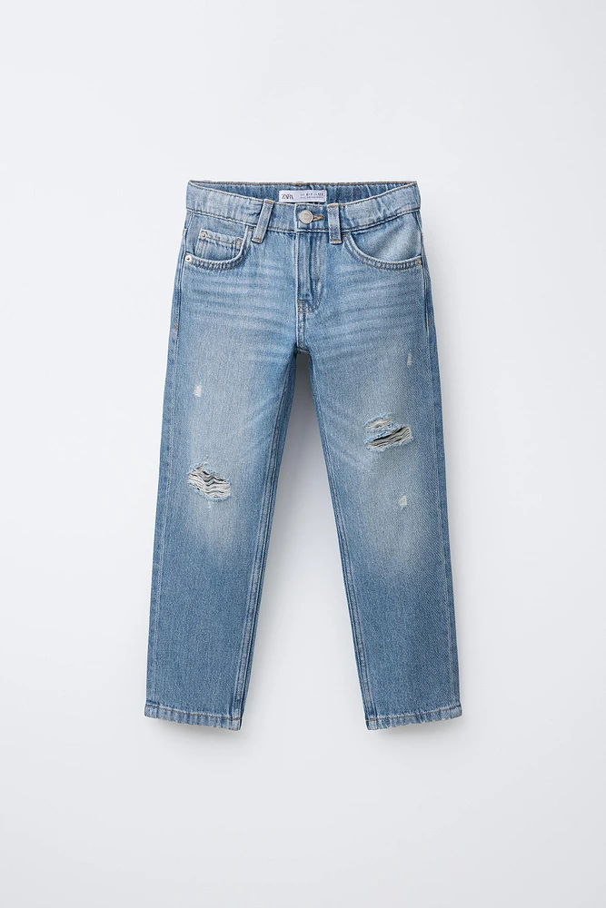 RIPPED STANDARD JEANS