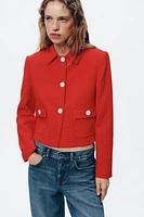BLAZER WITH SHOULDER PADS
