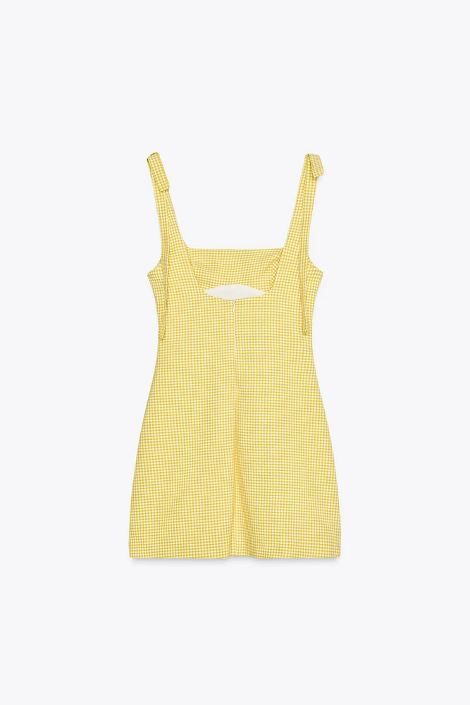 GINGHAM BOW DRESS