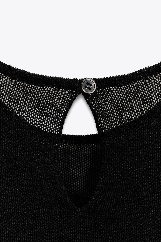 POINTELLE KNIT SIDE TOP