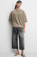 CROPPED WIDE LEG JEANS