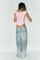 RUCHED KNIT TOP