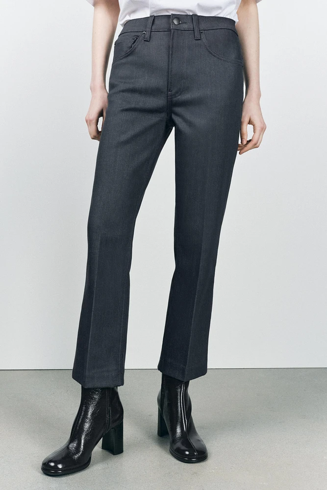 ZW COLLECTION HIGH WAIST CROPPED BOOTCUT JEANS
