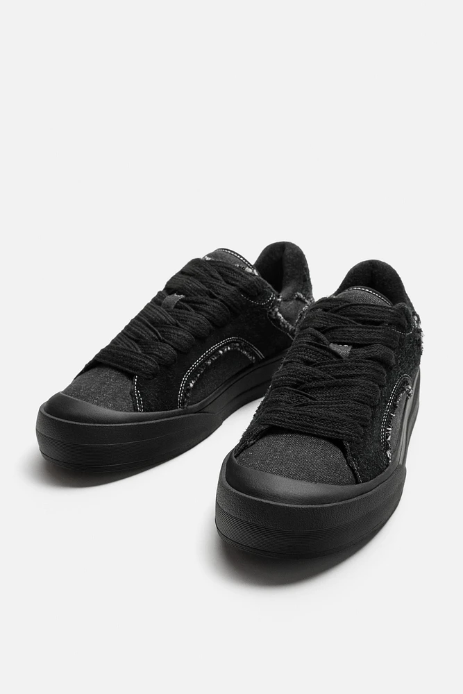 DENIM SKATE SNEAKERS