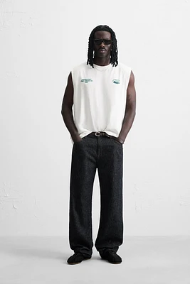 T-SHIRT DÉBARDEUR IMPRIMÉS DÉLAVÉS