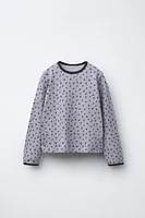 FLORAL POINTELLE TOP