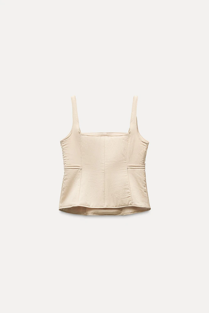 PADDED BUSTIER TOP