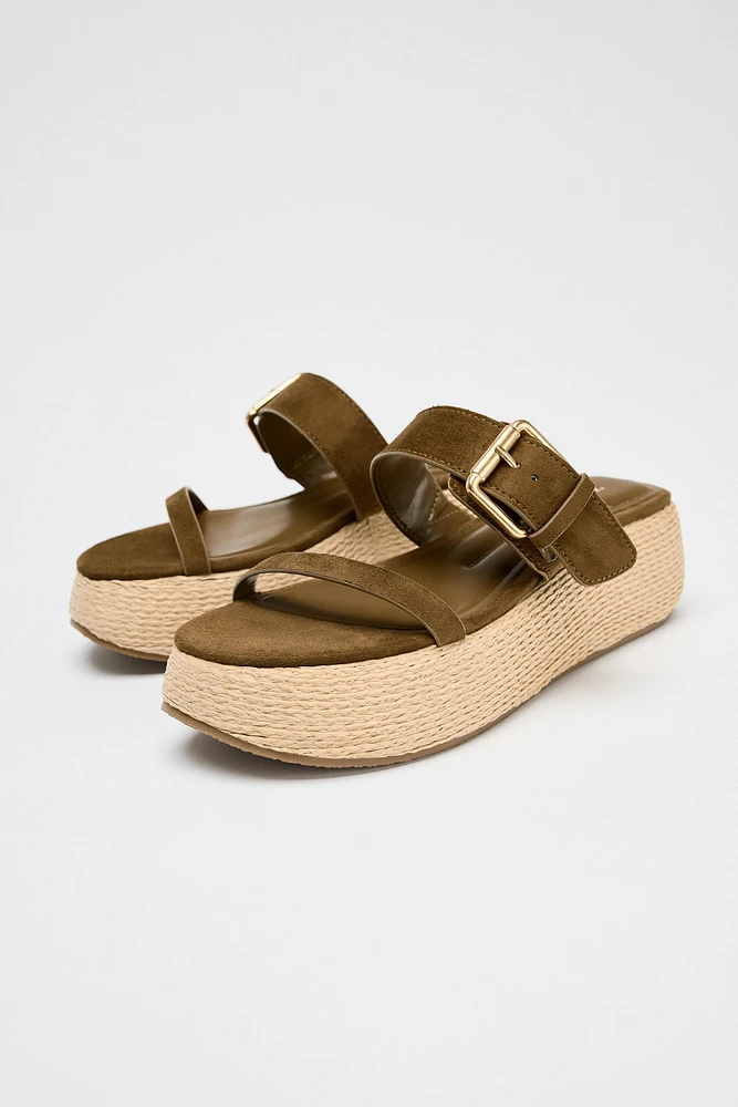 STRAPPY PLATFORM SANDALS