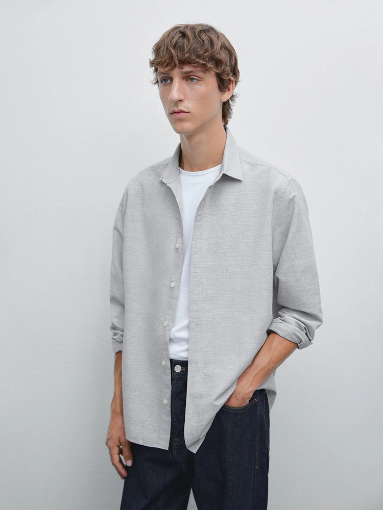 Chemise regular fit chinée