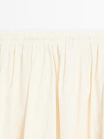 Stripe print flared midi skirt