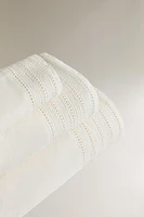 HEMSTITCHED LINEN BATH TOWEL