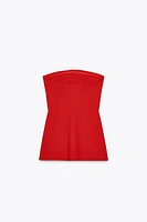SHORT STRAPLESS DRESS