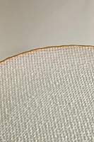 RAISED GLASS SIDE PLATE WITH GOLD RIM