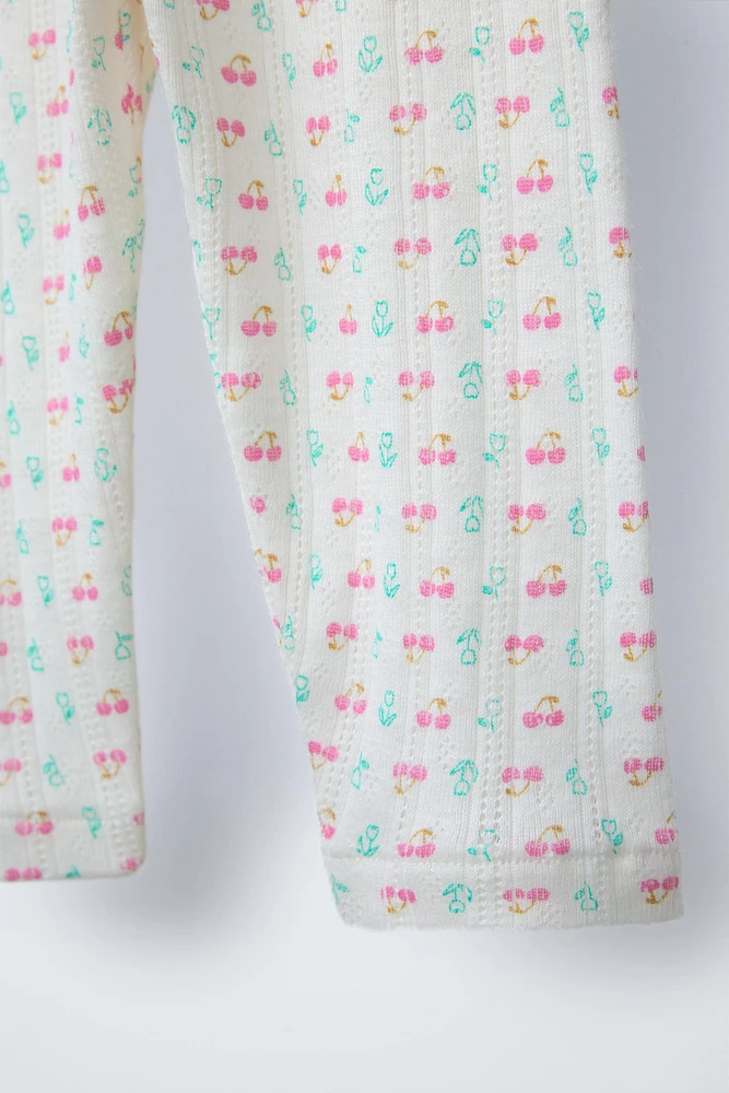 LEGGING POINTELLE CERISES