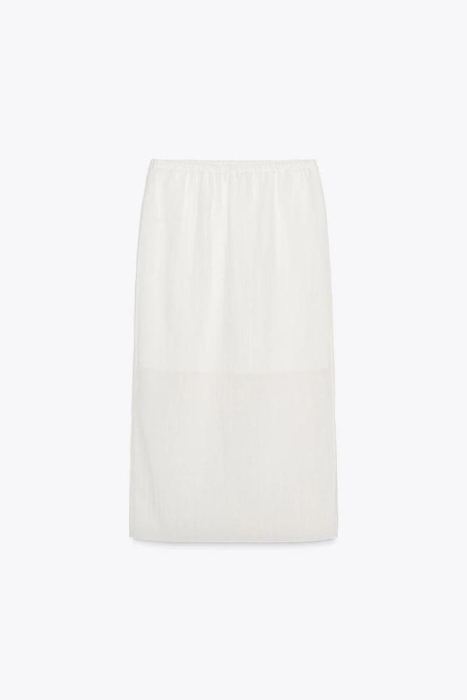 JUPE MIDI SEMI-TRANSPARENTE ZW COLLECTION