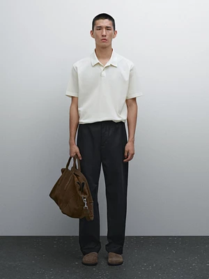 Polo micro-texturé 100 % coton